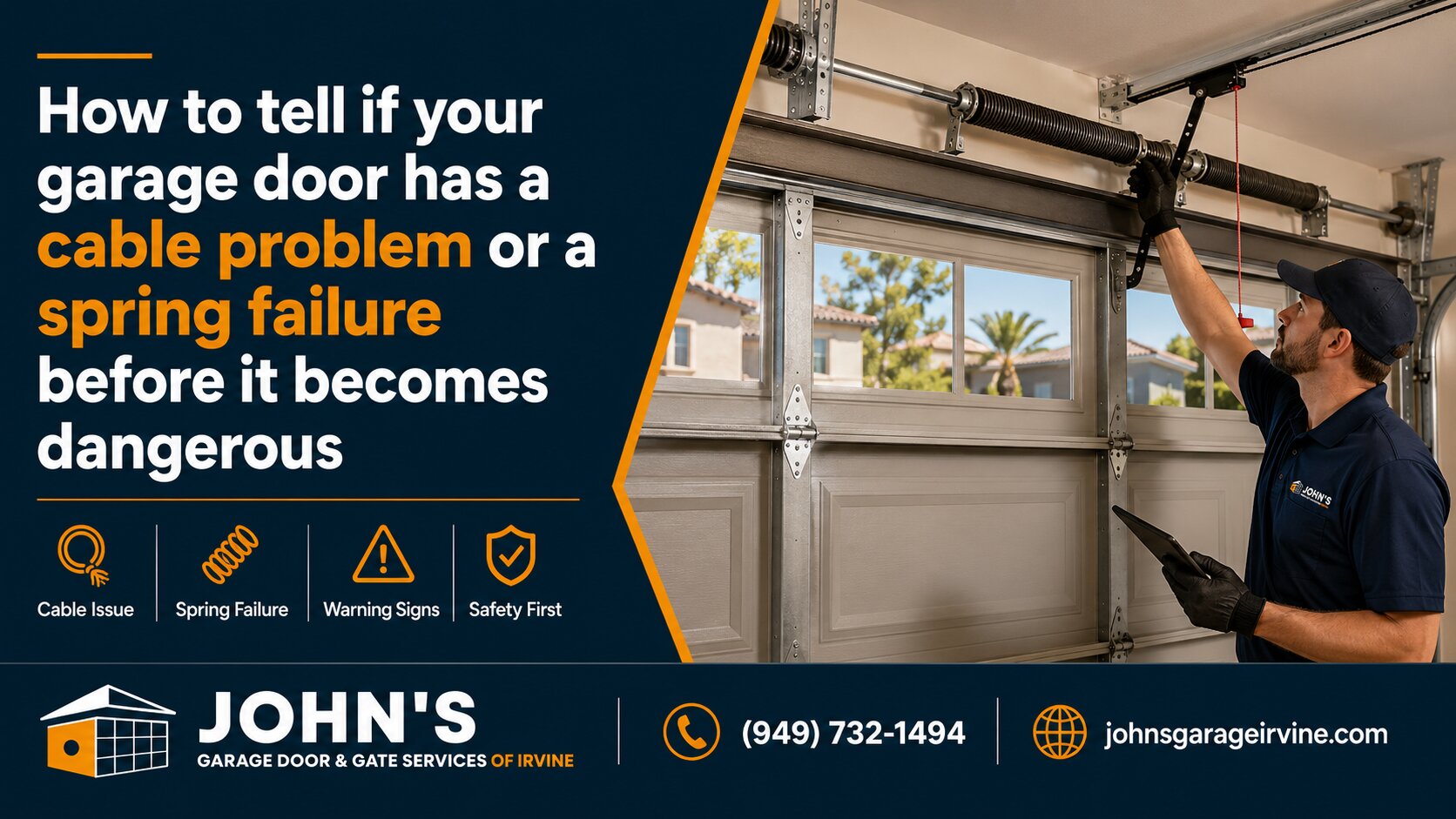 How to Tell If Your Garage Door Has a Cable Problem or a Spring Failure Before It Becomes Dangerous