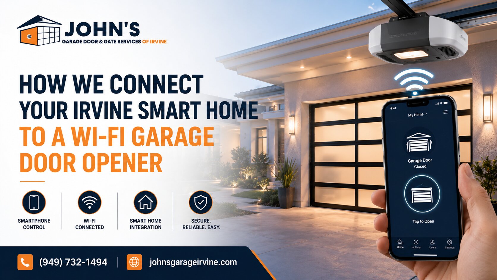 How We Connect Your Irvine Smart Home to a Wi-Fi Garage Door Opener