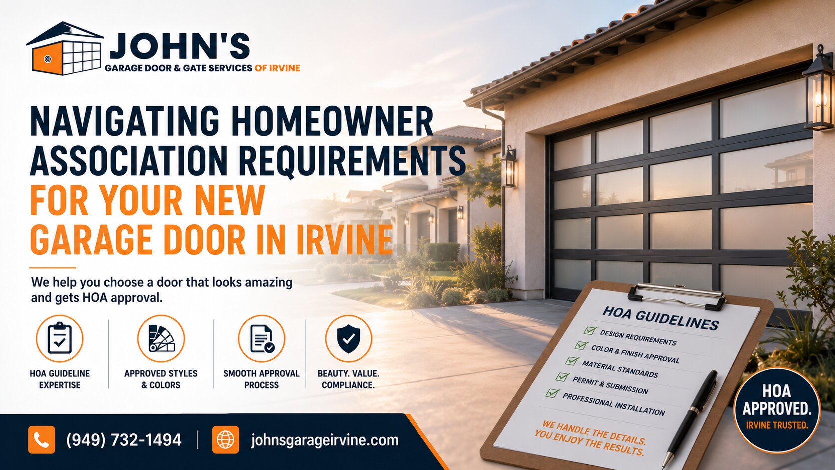 Navigating Homeowner Association Requirements for Your New Garage Door in Irvine