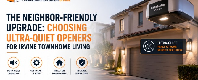 The Neighbor-Friendly Upgrade: Choosing Ultra-Quiet Openers for Irvine Townhome Living