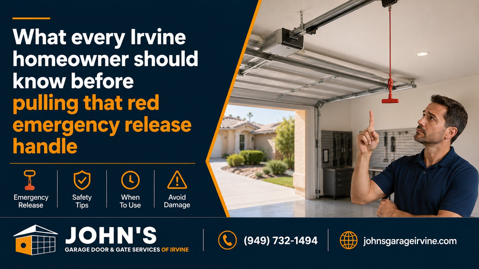 What Every Irvine Homeowner Should Know Before Pulling That Red Emergency Release Handle