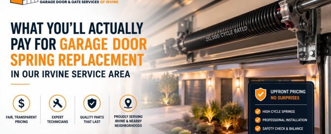 What You'll Actually Pay for Garage Door Spring Replacement in Our Irvine Service Area