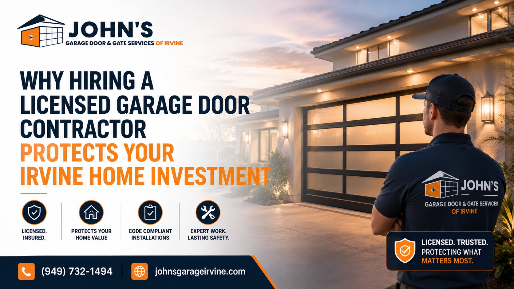 Why Hiring a Licensed Garage Door Contractor Protects Your Irvine Home Investment