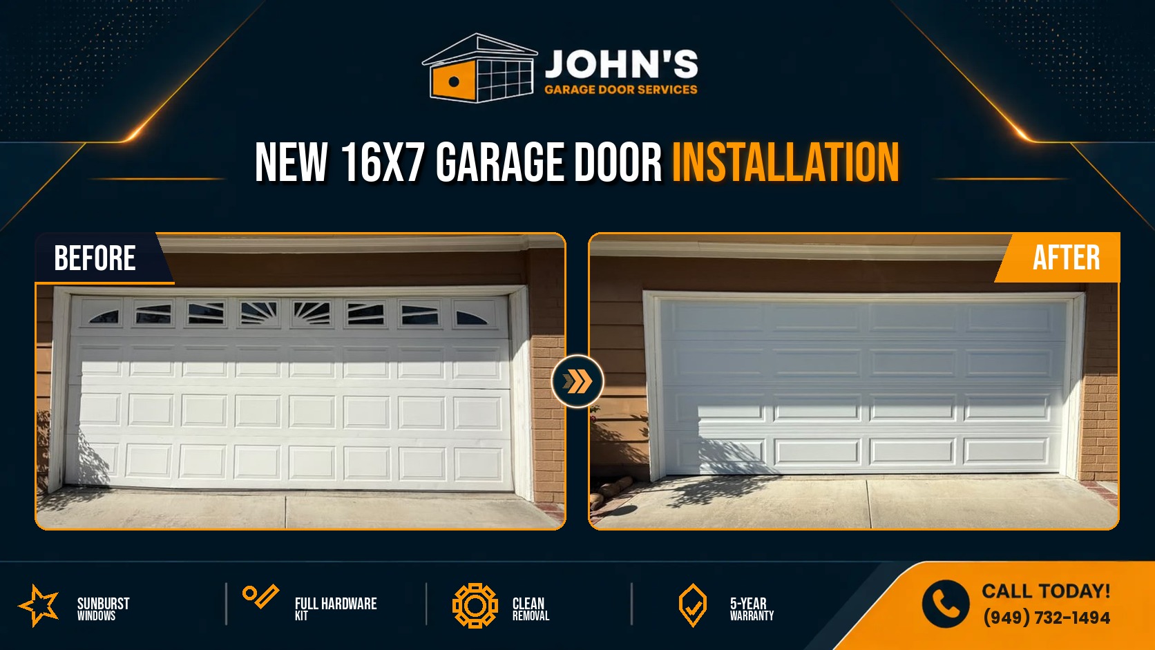 Garage Door Repair / Installation In Fullerton, California 92833